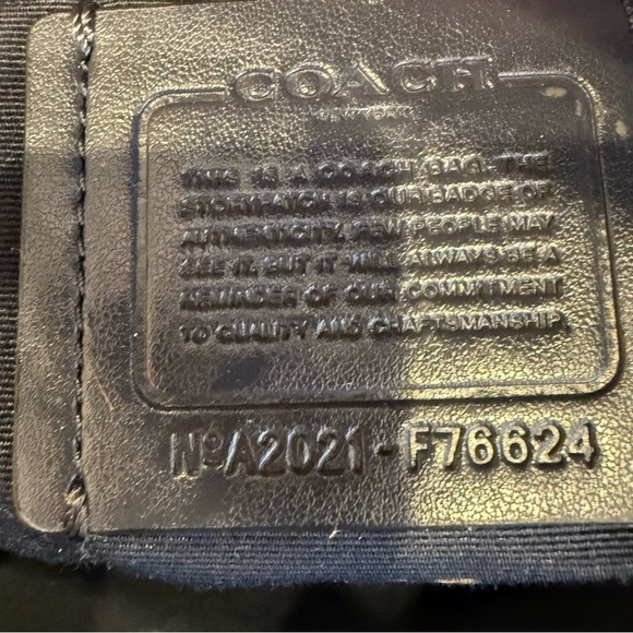 COACH Jordan Navy Blue Leather Backpack  Gold Hardware F76624 NWOT - Picture 2 of 15